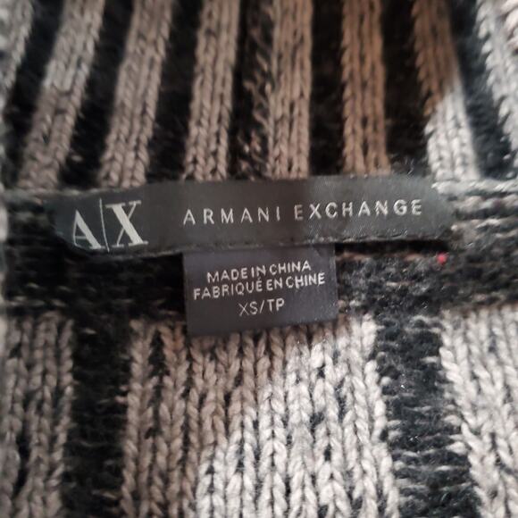 AX Armani Exchange Womens Wool Blend Button Cowl Aztec Cardigan Sweater Size XS - Picture 6 of 9